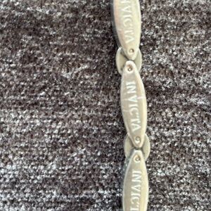 Invicta Silver-Tone Logo Link Bracelet